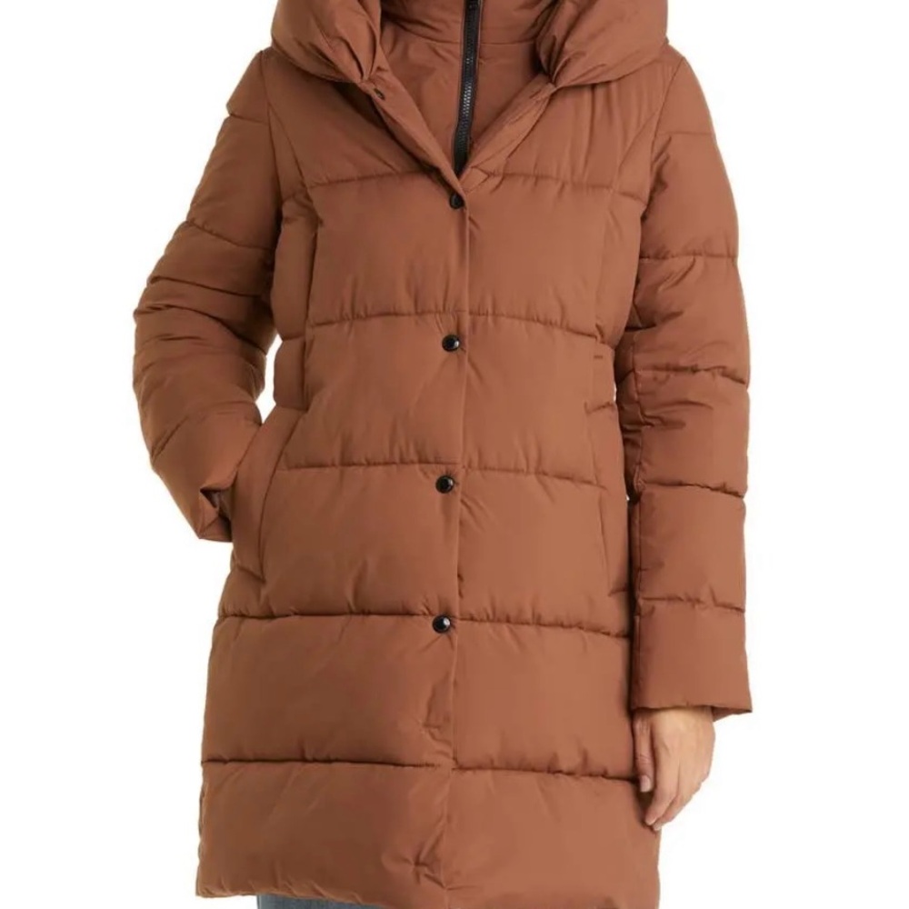 Sam Edelman Hooded Puffer Coat in Maple